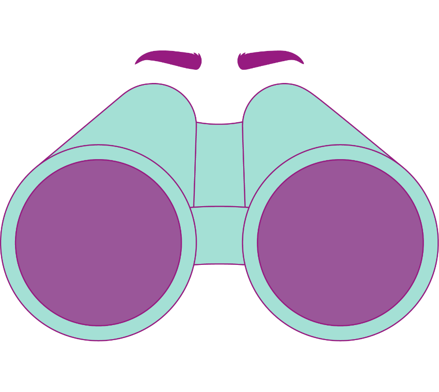 Illustration eines Fernglases